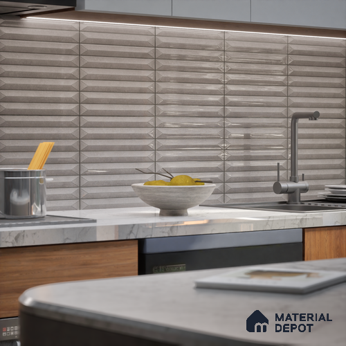 Faux Subway  Tile TL 07241 C Crayon 1006 1 ft x 1 ft Ceramic Glossy Finish - 9 mm  | 2 mm Spacer is Mandatory | Please Expect a Slight Variation of Pattern